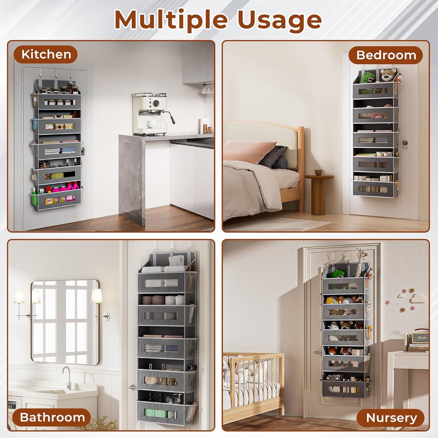 Space-Saving Hanging Organizer for Bedroom, Bathroom & Closet