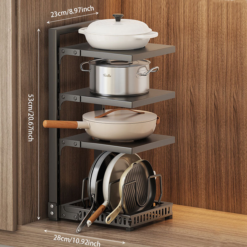 Adjustable Kitchen Pot Storage Rack – Strong Load-Bearing & Detachable