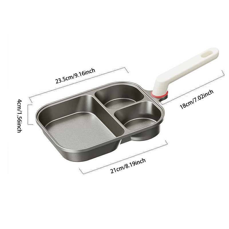 Titanium Alloy 3-in-1 Breakfast Pan – Non-Stick & Multi-Section Design