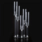 1pc 5-Arm Acrylic Candelabra Candle Holder – Elegant Clear Tabletop Centerpiece
