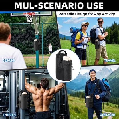 Magnetic Attachment Crossbody Gym Bottle Bag for Water, Phone & Keys