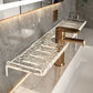 Luxury Acrylic Faucet and Shower Head Vanity Shelf : Sophisticated Bathroom Storage