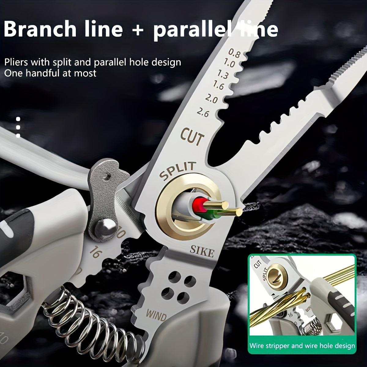 9-in-1 Multi-Functional Electrician’s Pliers – Heavy-Duty Wire Stripping & Crimping Tool