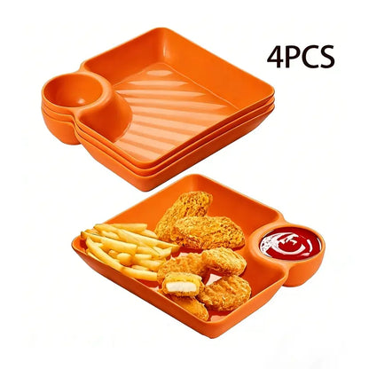 DumpliDip™ BPA-Free Snack Plate for Dumplings, Sushi & Appetizers