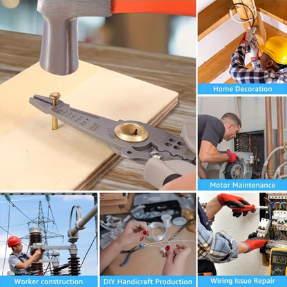 9-in-1 Multi-Functional Electrician’s Pliers – Heavy-Duty Wire Stripping & Crimping Tool