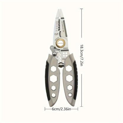 9-in-1 Multi-Functional Electrician’s Pliers – Heavy-Duty Wire Stripping & Crimping Tool