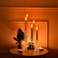 1pc 5-Arm Acrylic Candelabra Candle Holder – Elegant Clear Tabletop Centerpiece