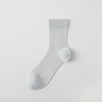 Cool Touch Silk Mesh Crew Socks – Odor-Resistant, Antibacterial & Ultra-Breathable