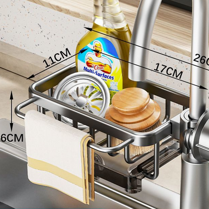 Faucet Storage Rack - With Drip Tray, Strong Load-Bearing