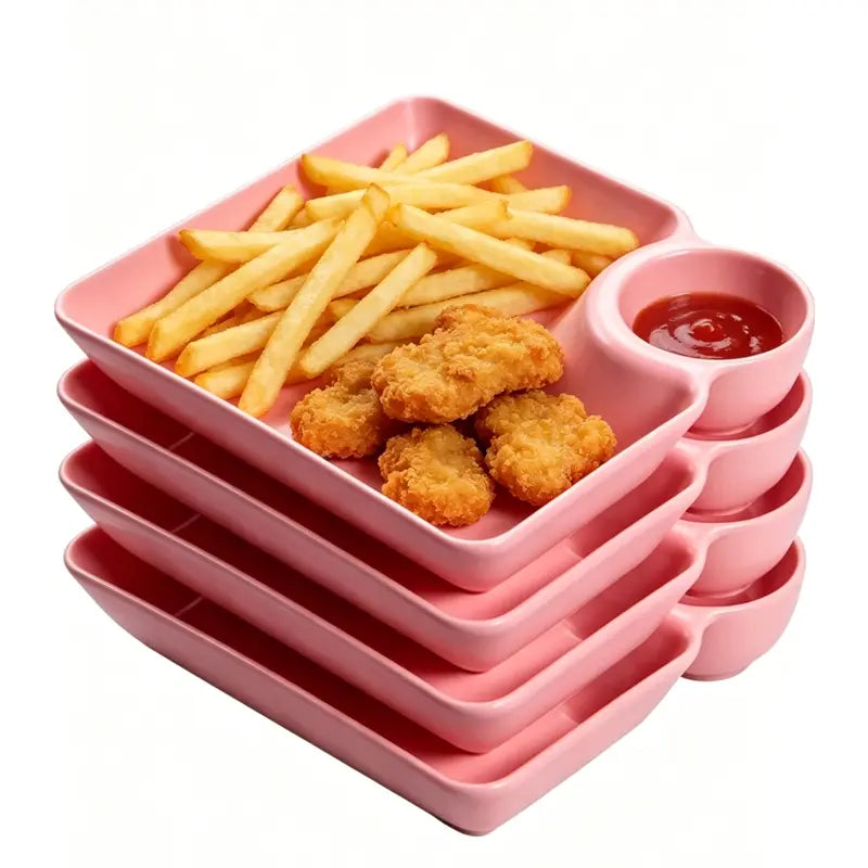 DumpliDip™ BPA-Free Snack Plate for Dumplings, Sushi & Appetizers