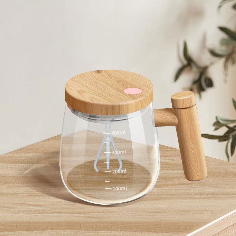 MixMaster-Electric Mixing Cup with Stirring Rod: Perfect for Soy Milk, Coffee & Protein Powder