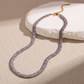 Serpelle™ Vintage Gold-Tone Snake Chain Necklace – Sleek Flat Choker Design