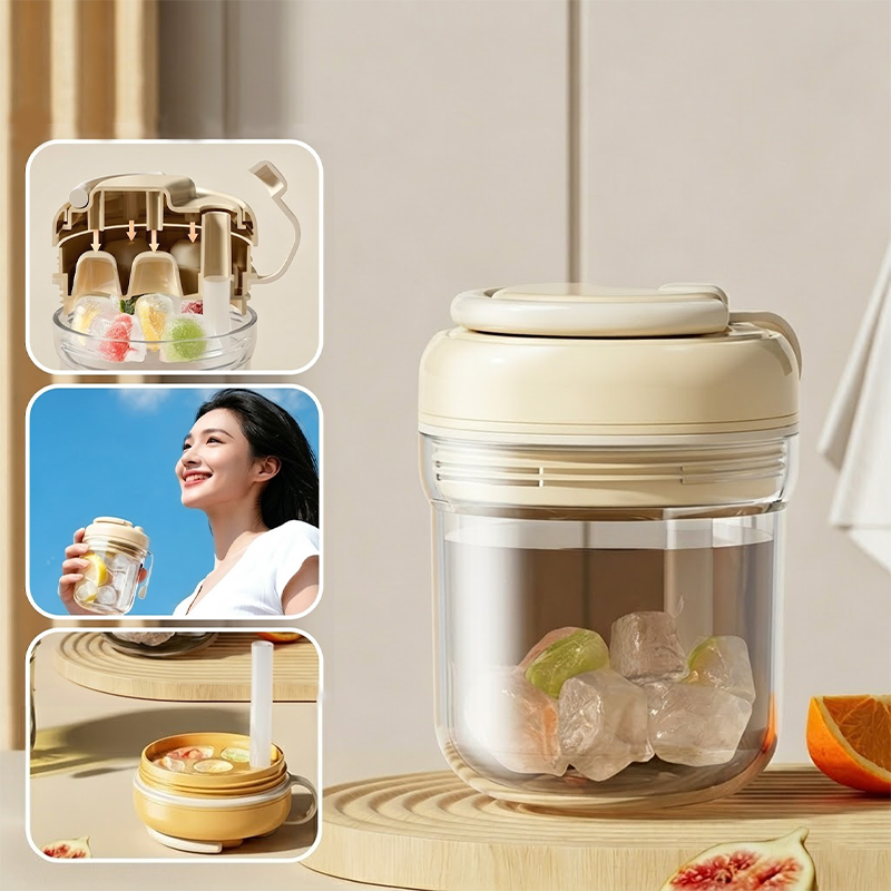 ChillFlow · 3-in-1 Press-and-Release Ice Maker Tumbler