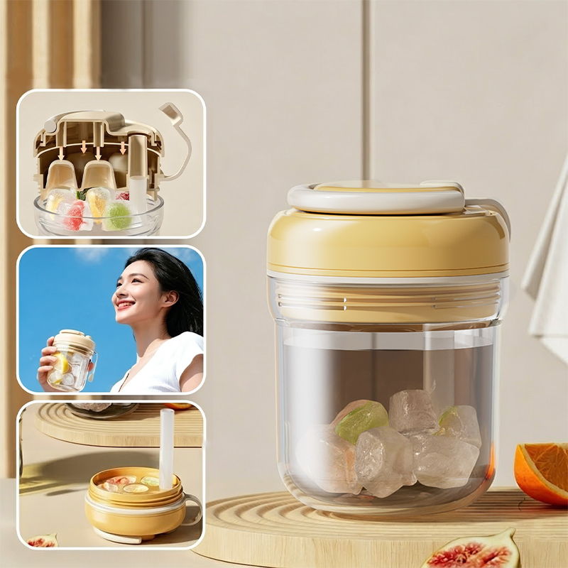 ChillFlow · 3-in-1 Press-and-Release Ice Maker Tumbler