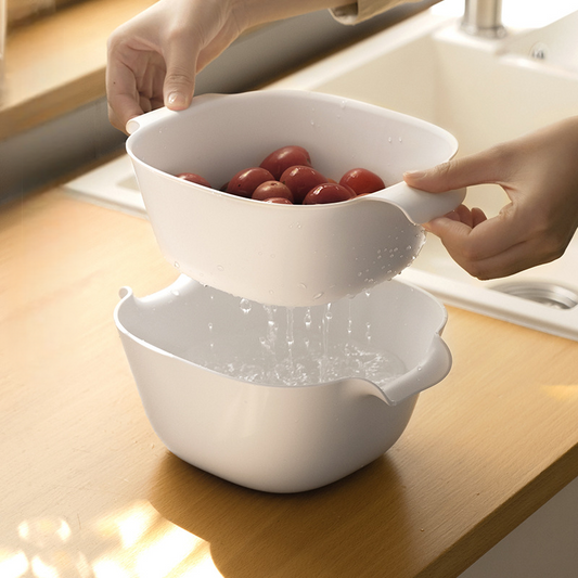 Dual-Layer Wash and Drain Basket: Simplify Your Kitchen Prep