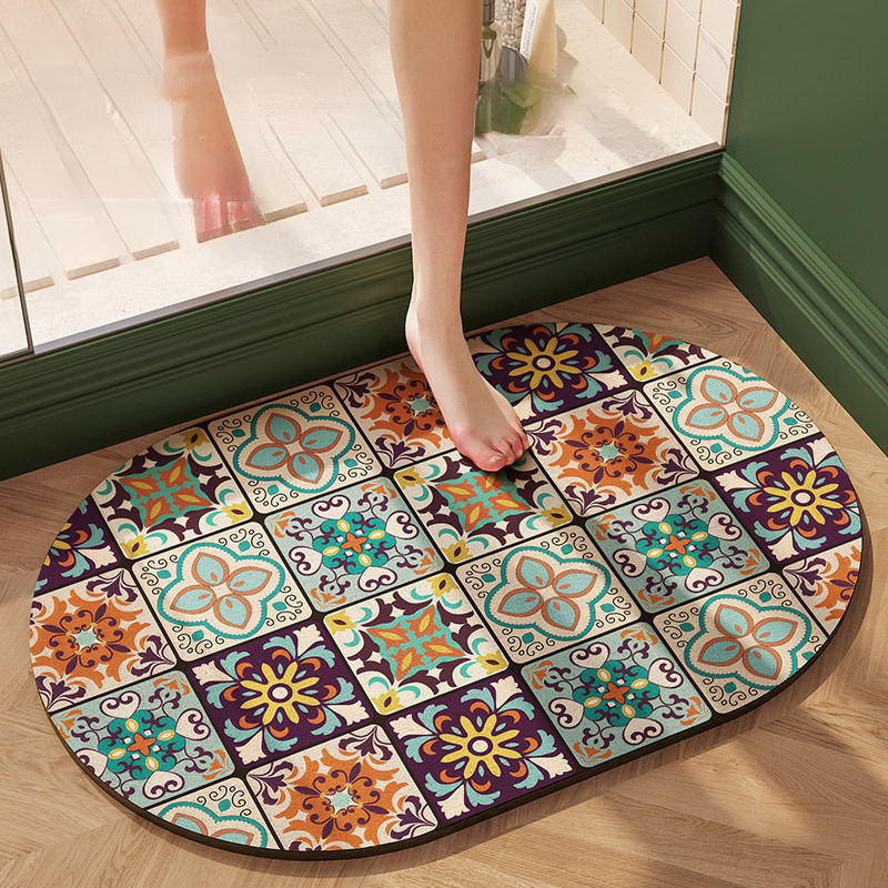 Retro Style Quick-Absorbing Diatomaceous Earth Mat