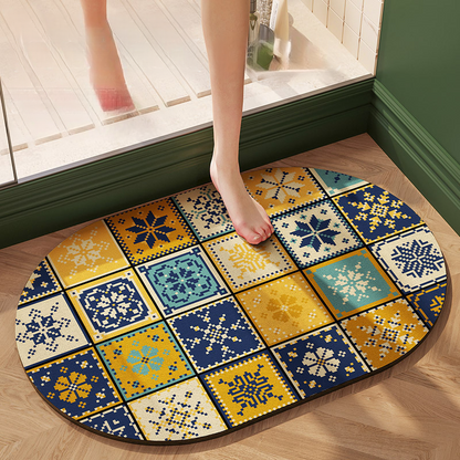 Retro Style Quick-Absorbing Diatomaceous Earth Mat