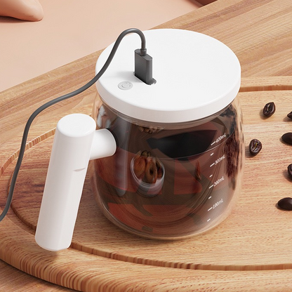 MixMaster-Electric Mixing Cup with Stirring Rod: Perfect for Soy Milk, Coffee & Protein Powder