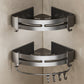 Wall-Mounted Corner Storage Rack: No-Drill Installation, Space Aluminum