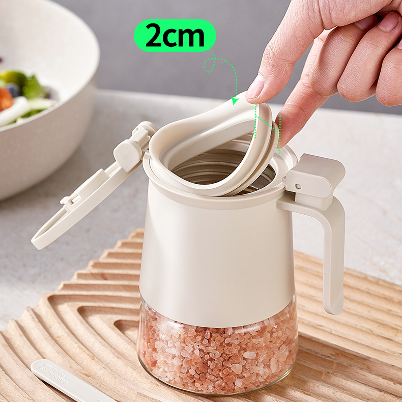 Advanced Seal Spice Jars with 270° Flip Lid: Triple Moisture Protection