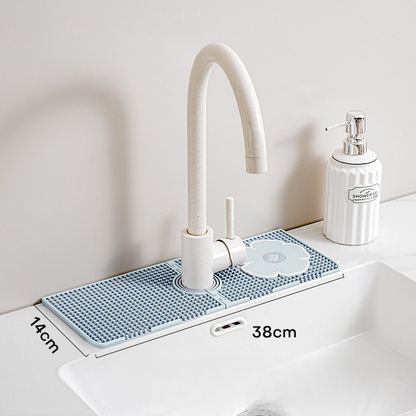 Faucet Drip Catcher Mat: Custom-Fit, Silicone, Non-Slip