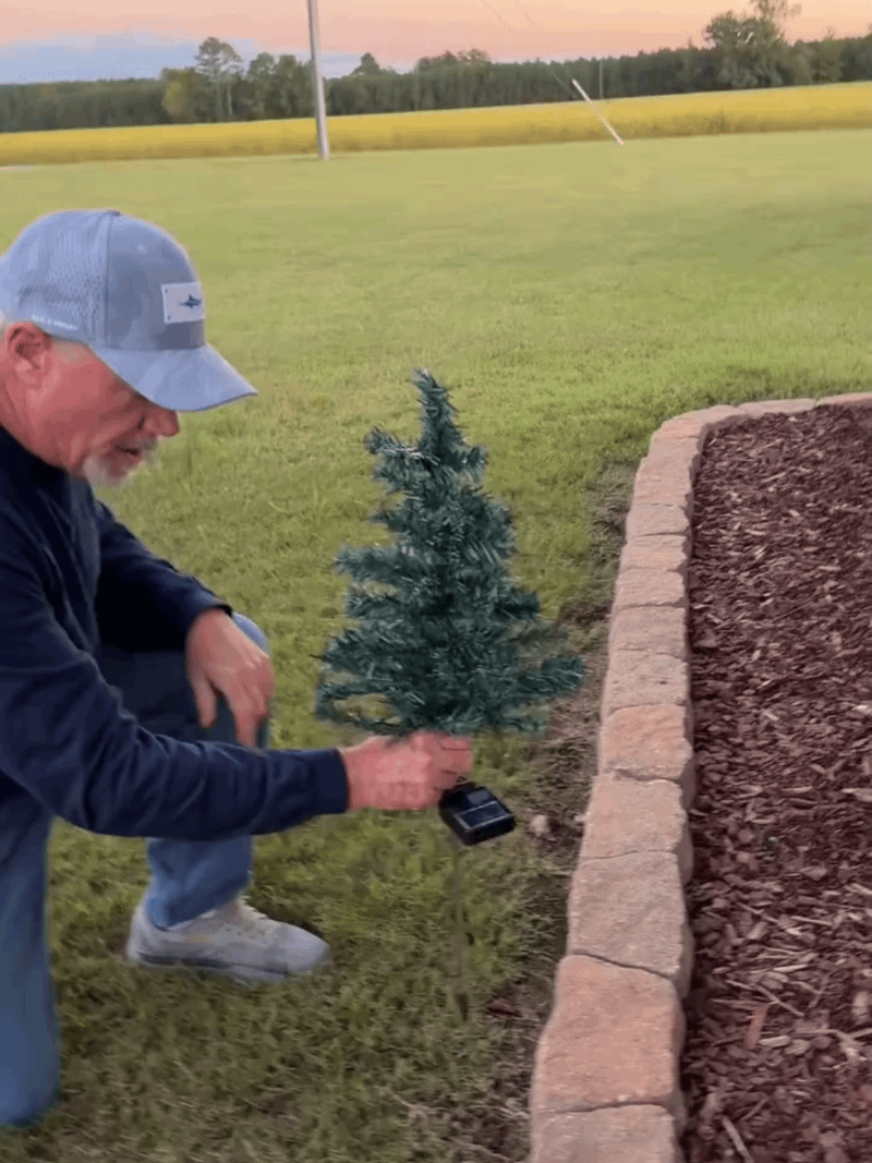 SolarGlow · Solar Christmas Tree Garden Stake Lights Outdoor Holiday Lawn Decorations