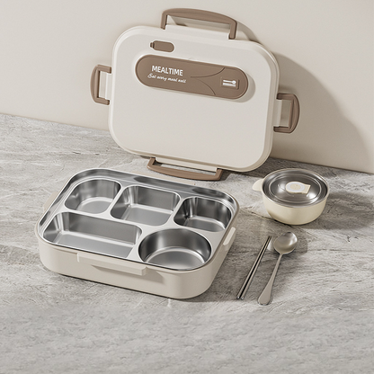 316 Stainless Steel Large-Capacity Lunch Box with Soup Bowl – Microwave Safe