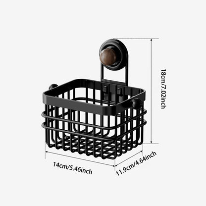 Iron Suction Storage Basket – Strong Hold & Drainage Design