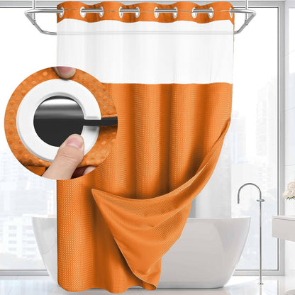 BathSnap™ No-Hook Bathroom Curtain with Waterproof Inner Liner