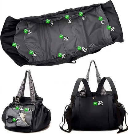 PackSmart™ Organized Everyday Tote with Backpack Straps 3-in-1 Organized Bag