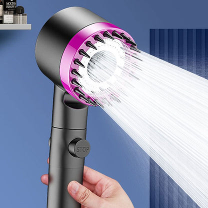 3-Mode Adjustable High-Boost Handheld Shower Head: Efficient & Refreshing