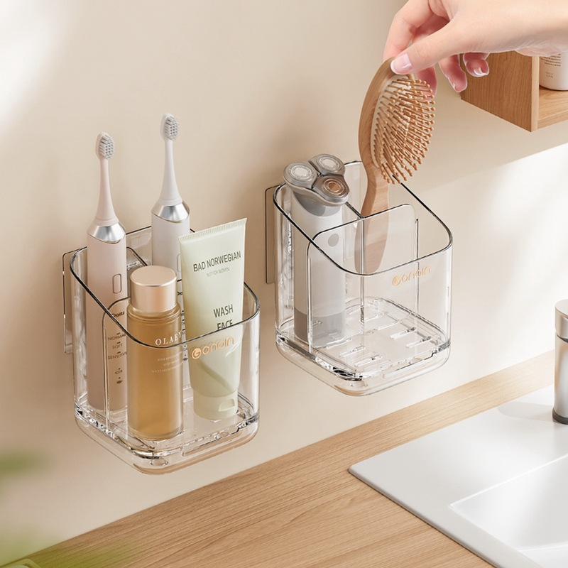 No-Drill Toothbrush Rack – Strong Load-Bearing, Easy Wall Installation