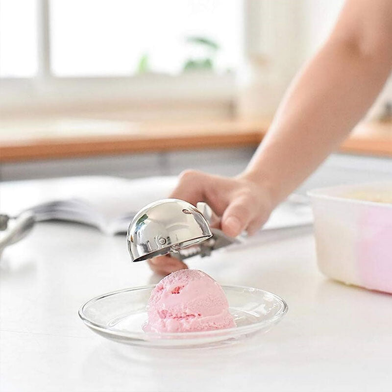 Stainless Steel Ice Cream Scoop & Ball Maker: Comfortable Grip & Easy Use
