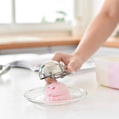 Stainless Steel Ice Cream Scoop & Ball Maker: Comfortable Grip & Easy Use