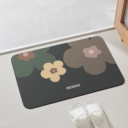 Diatomaceous Earth Rapid Absorption Bath Mat: Anti-Slip & Durable