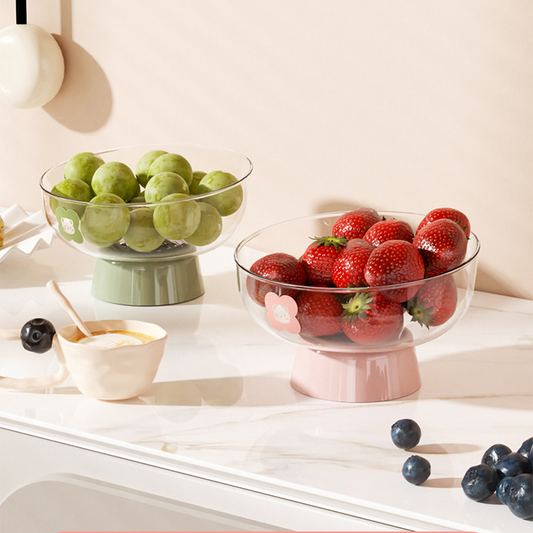 Fruit Tray - Double-Layer Drainage Design, Stylish and Aesthetic