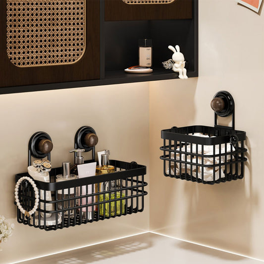 Iron Suction Storage Basket – Strong Hold & Drainage Design