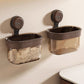 Wood Grain Suction Storage Box – Hollow Drainage & Wide Opening Design