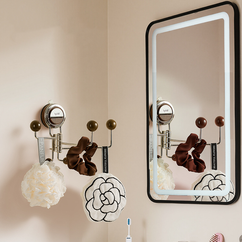 No-Drill Rotating Suction Hooks – Strong Hold, Easy Wall Installatio