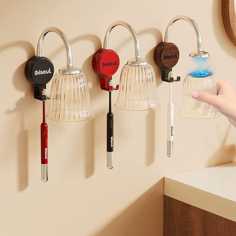Magnetic Toothbrush and Cup Holder Rack: No-Drill, Multi-Functional Storage