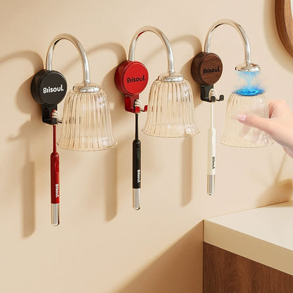Magnetic Toothbrush and Cup Holder Rack: No-Drill, Multi-Functional Storage