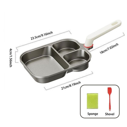 Titanium Alloy 3-in-1 Breakfast Pan – Non-Stick & Multi-Section Design