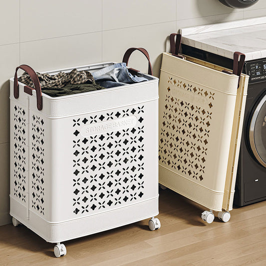 Foldable Large Capacity Laundry Basket – Built-In Handles & Wheels