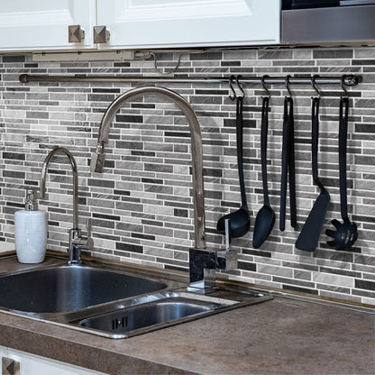 Brick-Pattern Mosaic Self-Adhesive Wallpaper - Cuttable, Waterproof & Stain-Resistant