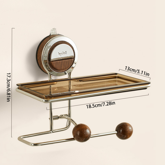 No-Drill Suction Paper Towel Holder – Stainless Steel with Press Bar