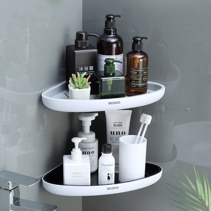 No-Drill Corner Shelf: Bathroom & Kitchen Storage Solution