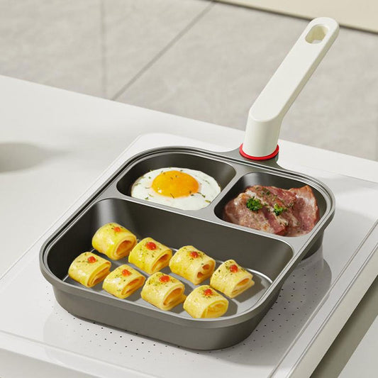 Titanium Alloy 3-in-1 Breakfast Pan – Non-Stick & Multi-Section Design