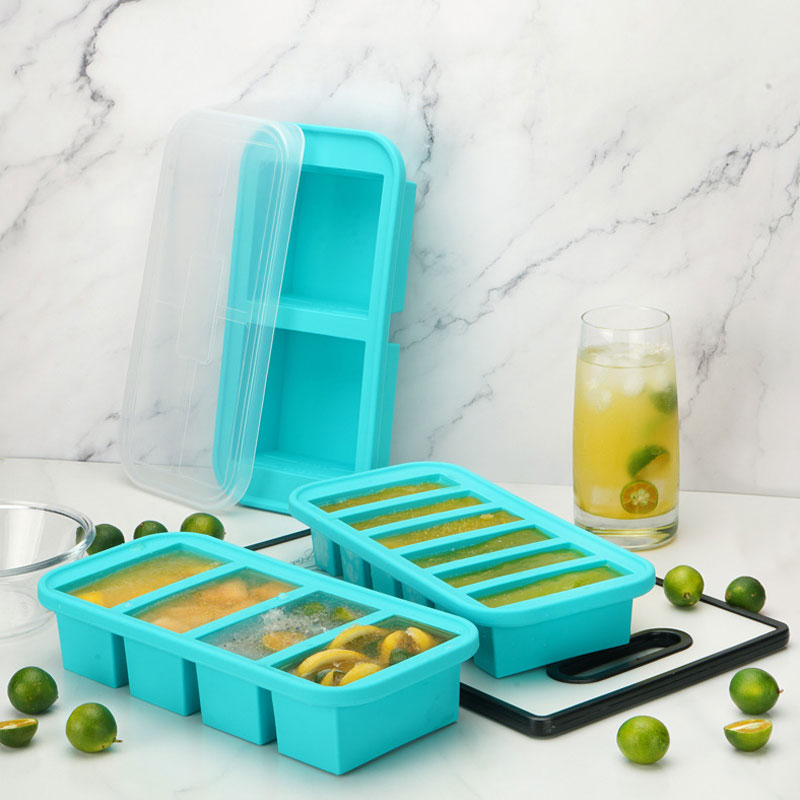 Silicone Food Storage & Freezer Trays:Easy-Release, Heat & Cold Resistant