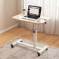 Mobile Adjustable Bedside Table – C-Shaped Design with Swivel Wheels