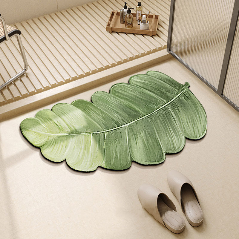 Leaf Diatomite Absorbent Floor Mat: Non-Slip & Easy to Clean